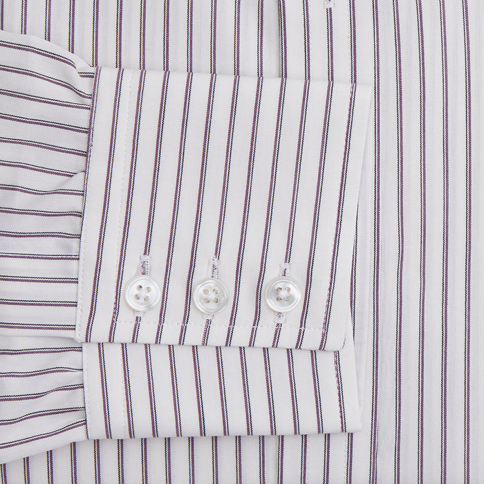 Purple Track Stripe Mayfair Shirt Image 2