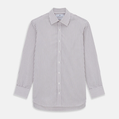 Purple Track Stripe Mayfair Shirt