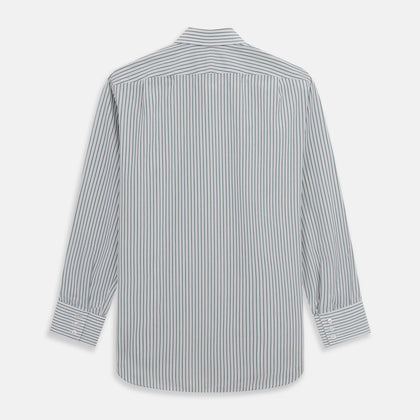 Dark Green Track Stripe Mayfair Shirt Image 4