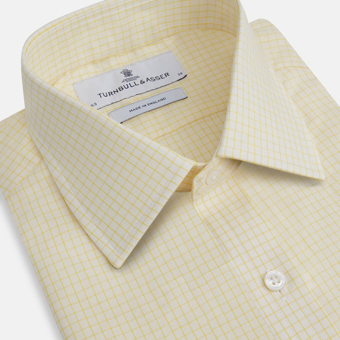 Yellow Graph Check Mayfair Shirt Image 1