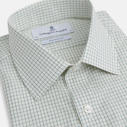 Dark Green Graph Check Mayfair Shirt Image 1