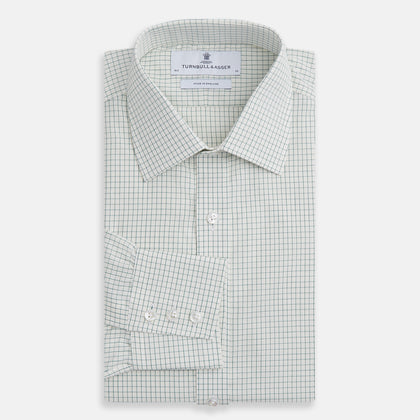 Dark Green Graph Check Mayfair Shirt Image 3