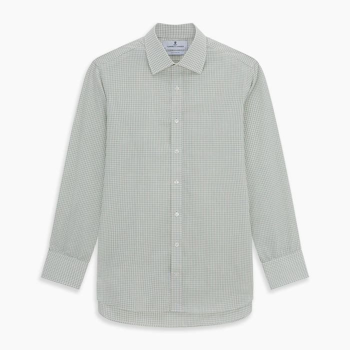 Dark Green Graph Check Mayfair Shirt Image 5