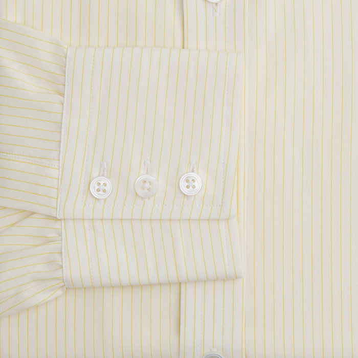 Yellow Pinstripe Mayfair Shirt Image 2
