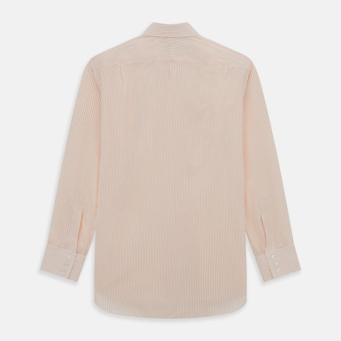 Orange Pinstripe Mayfair Shirt Image 4