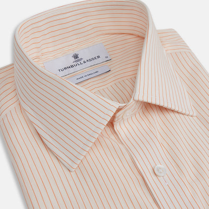 Orange Pinstripe Mayfair Shirt Image 1