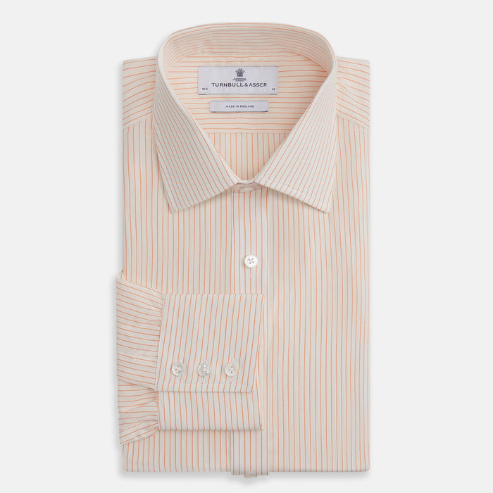 Orange Pinstripe Mayfair Shirt Image 3