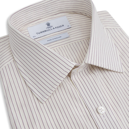 Purple Pinstripe Mayfair Stripe Shirt Image 1