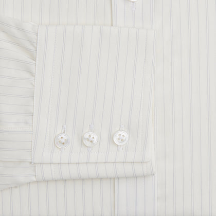 Pale Blue Fine Track Stripe Mayfair Shirt Image 2