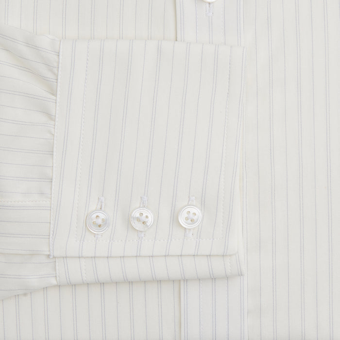 Pale Blue Fine Track Stripe Mayfair Shirt Image 2