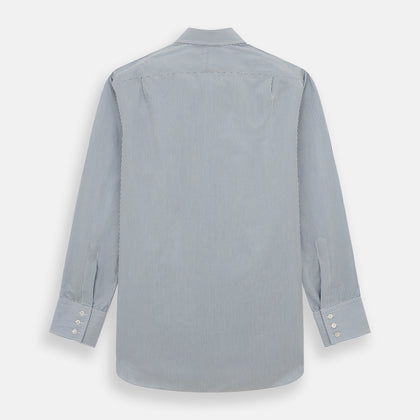 Blue and White Pencil Stripe Mayfair Shirt Image 4