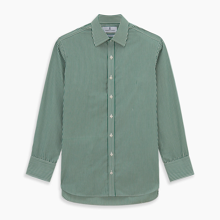 Dark Green Bengal Stripe Mayfair Shirt Image 5