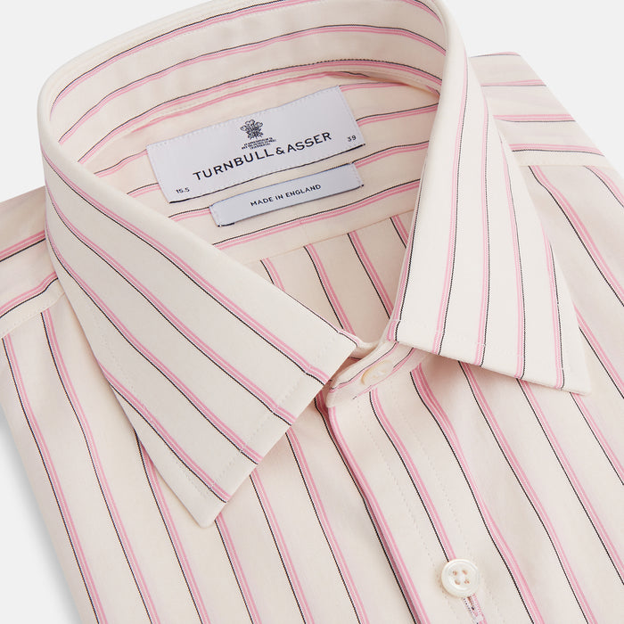 Pink Fine Track Stripe Mayfair Shirt Image 1
