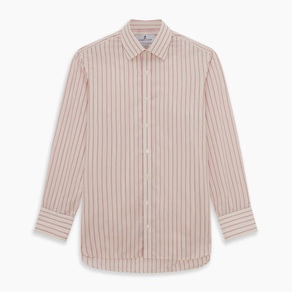 Pink Fine Track Stripe Mayfair Shirt Image 5