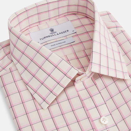 Pink Shadow Check Mayfair Shirt Image 1