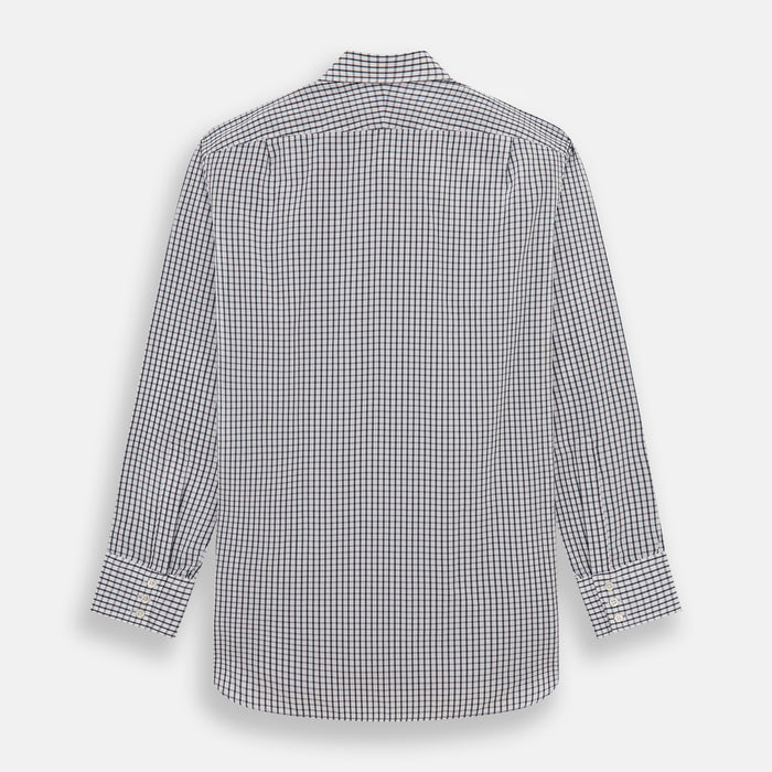 Midnight Blue Double Graph Check Mayfair Shirt Image 4