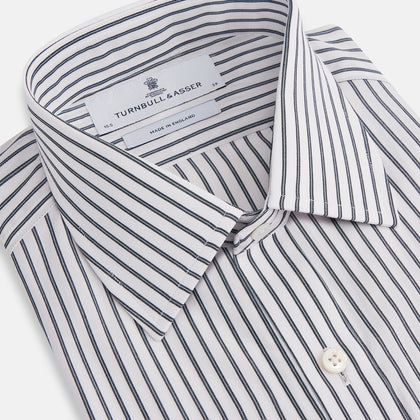 Midnight Blue Halo Stripe Mayfair Shirt Image 1