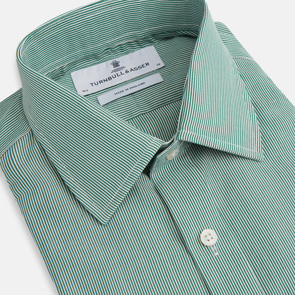 Green Fine Stripe Mayfair Shirt Image 1