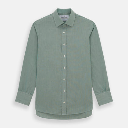Green Fine Stripe Mayfair Shirt
