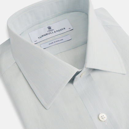 Pale Blue Pencil Stripe Mayfair Shirt Image 1