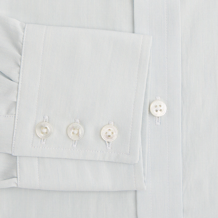 Pale Blue Pencil Stripe Mayfair Shirt Image 3