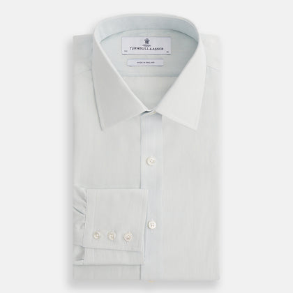 Pale Blue Pencil Stripe Mayfair Shirt Image 4