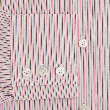 Pink Fine Shadow Stripe Mayfair Shirt Image 2
