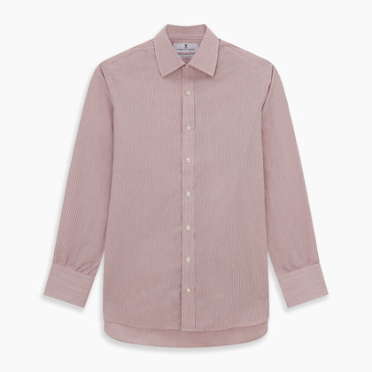 Pink Fine Shadow Stripe Mayfair Shirt Image 5