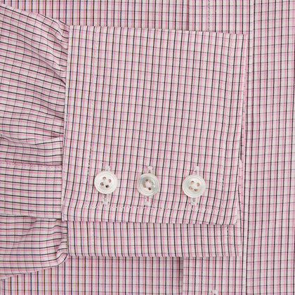 Pink Fine Graph Check Mayfair Shirt Image 2