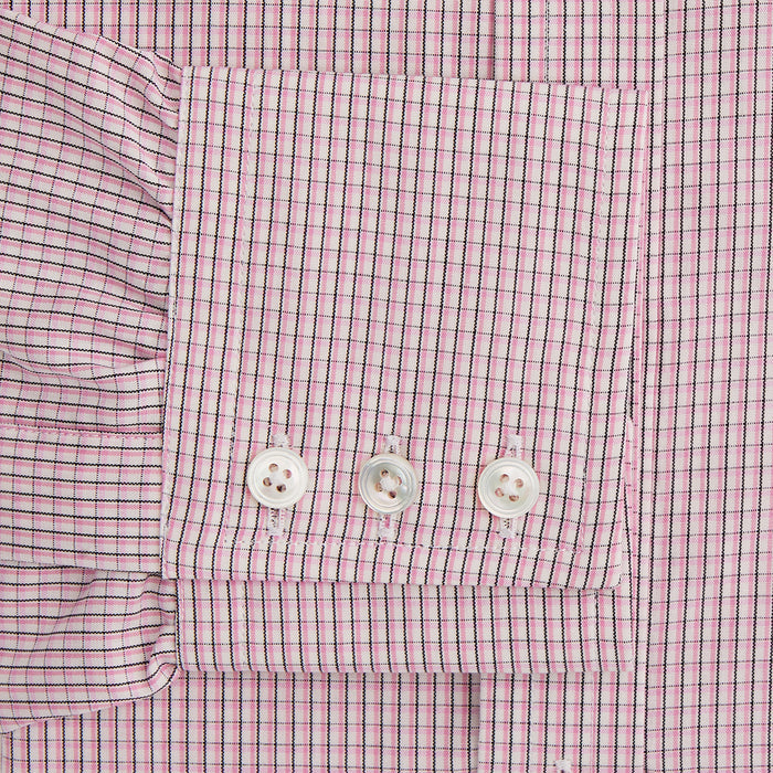 Pink Fine Graph Check Mayfair Shirt Image 2