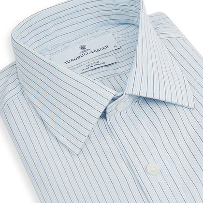 Blue Multi Pinstripe Mayfair Shirt Image 1