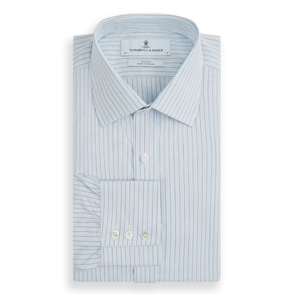 Blue Multi Pinstripe Mayfair Shirt Image 3