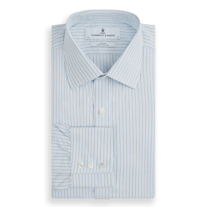Blue Multi Pinstripe Mayfair Shirt Image 3