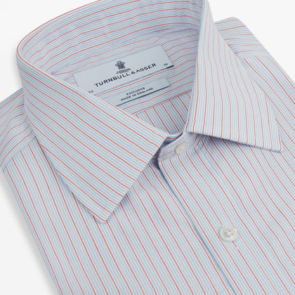 Red Multi Pinstripe Mayfair Shirt Image 1