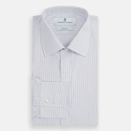 Red Multi Pinstripe Mayfair Shirt Image 3