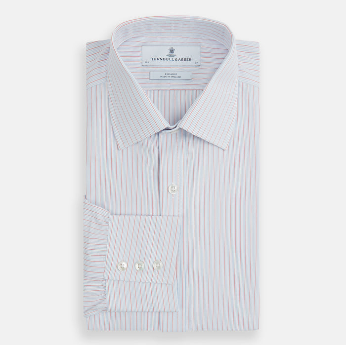 Red Multi Pinstripe Mayfair Shirt Image 3