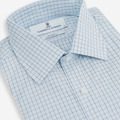 Blue Multi Graph Check Mayfair Shirt Image 1