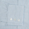 View 3 of product The Blue Multi Graph Check Mayfair Shirt by Turnbull & Asser features long sleeves, a classic T&A collar, chest pocket, and is crafted from breathable cotton, shown on a white background.