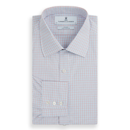 Red Multi Graph Check Mayfair Shirt Image 3