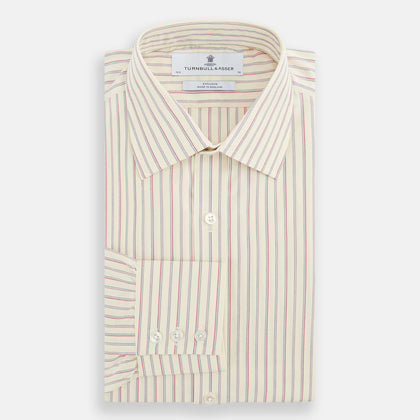 Pink Double Stripe Mayfair Shirt Image 3