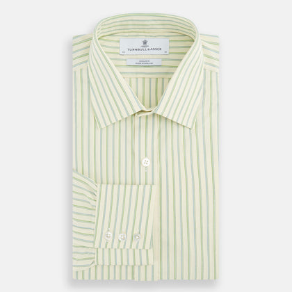 Green Double Stripe Mayfair Shirt Image 3