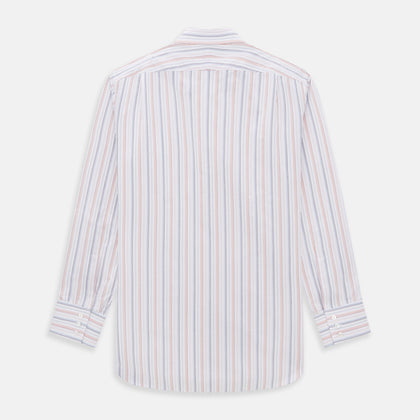 Orange and Blue Multi Stripe Mayfair Shirt Image 4