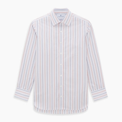 Orange and Blue Multi Stripe Mayfair Shirt Image 5