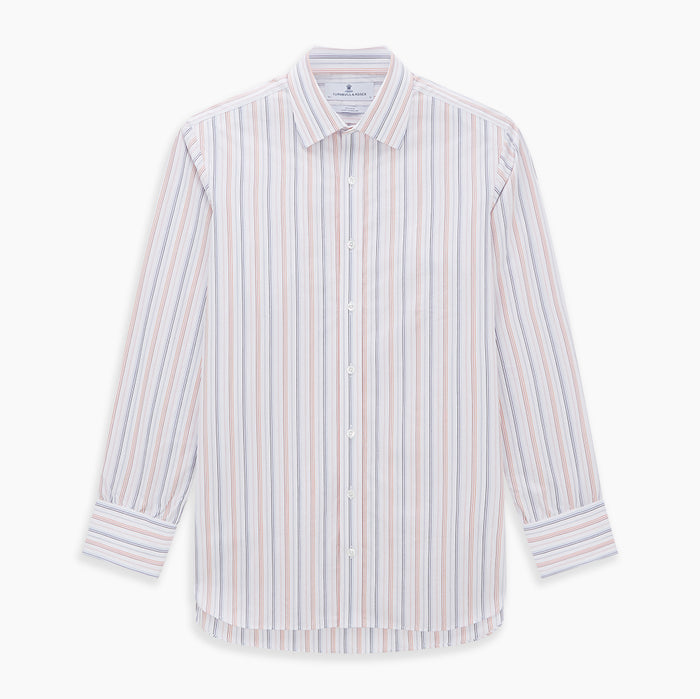 Orange and Blue Multi Stripe Mayfair Shirt Image 5