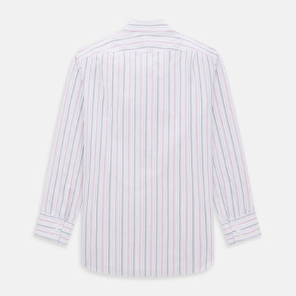 Pink and Blue Multi Stripe Mayfair Shirt Image 4
