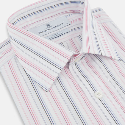 Pink and Blue Multi Stripe Mayfair Shirt Image 1