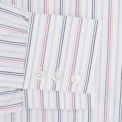 Purple and Blue Multi Stripe Mayfair Shirt Image 2