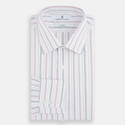 Purple and Blue Multi Stripe Mayfair Shirt Image 3