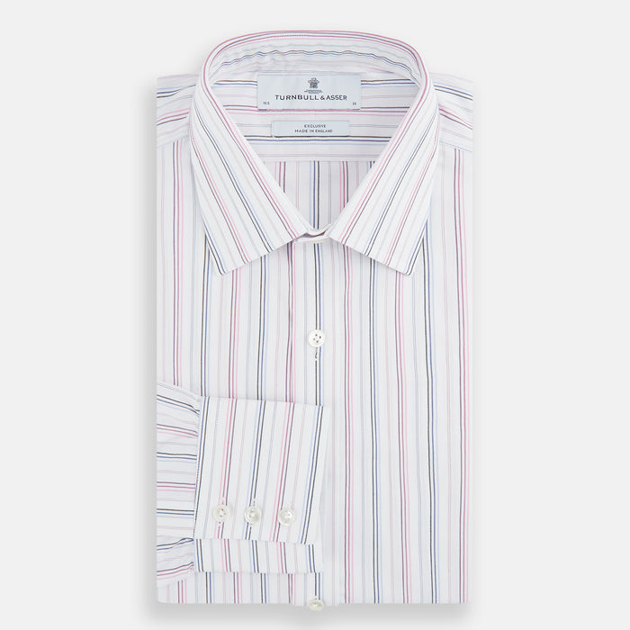 Purple and Blue Multi Stripe Mayfair Shirt Image 3