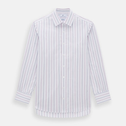 Purple and Blue Multi Stripe Mayfair Shirt
